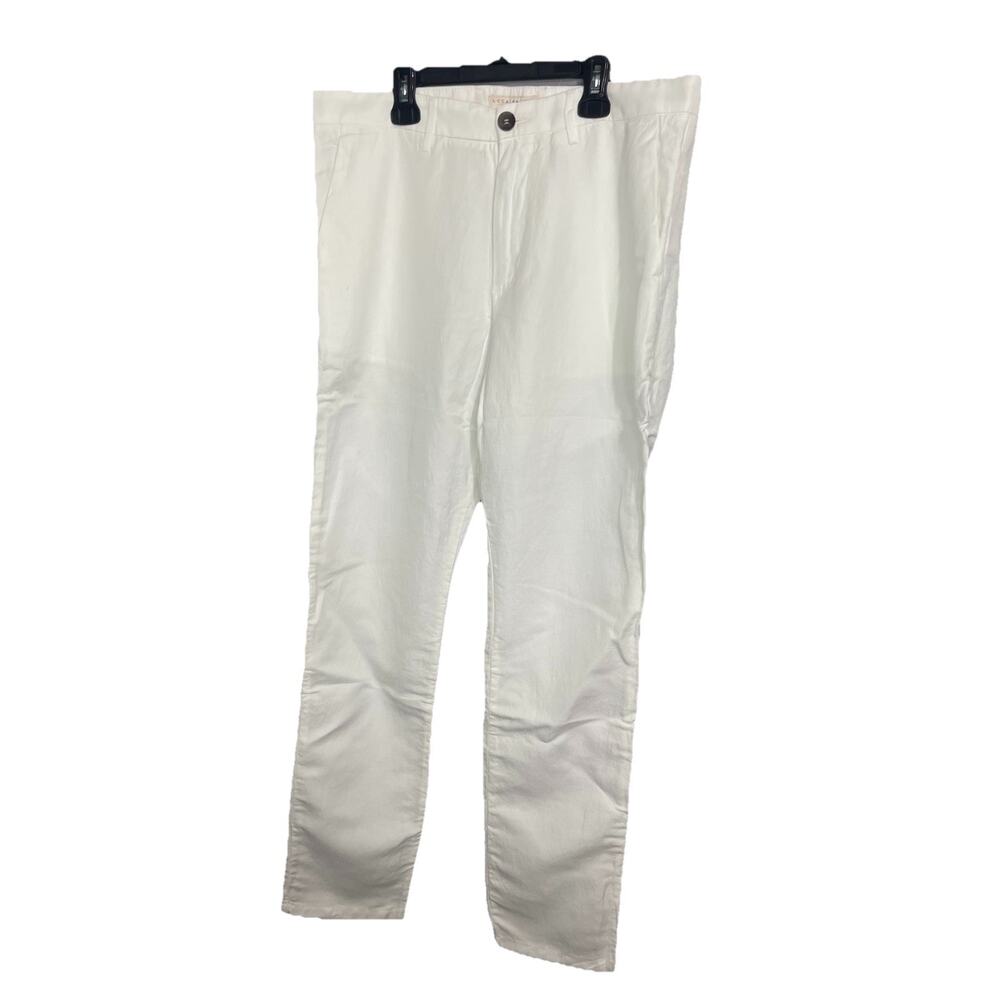 Luca Faloni White Linen Cotton Trousers Mens UK 32 IT 48 NWT Italy